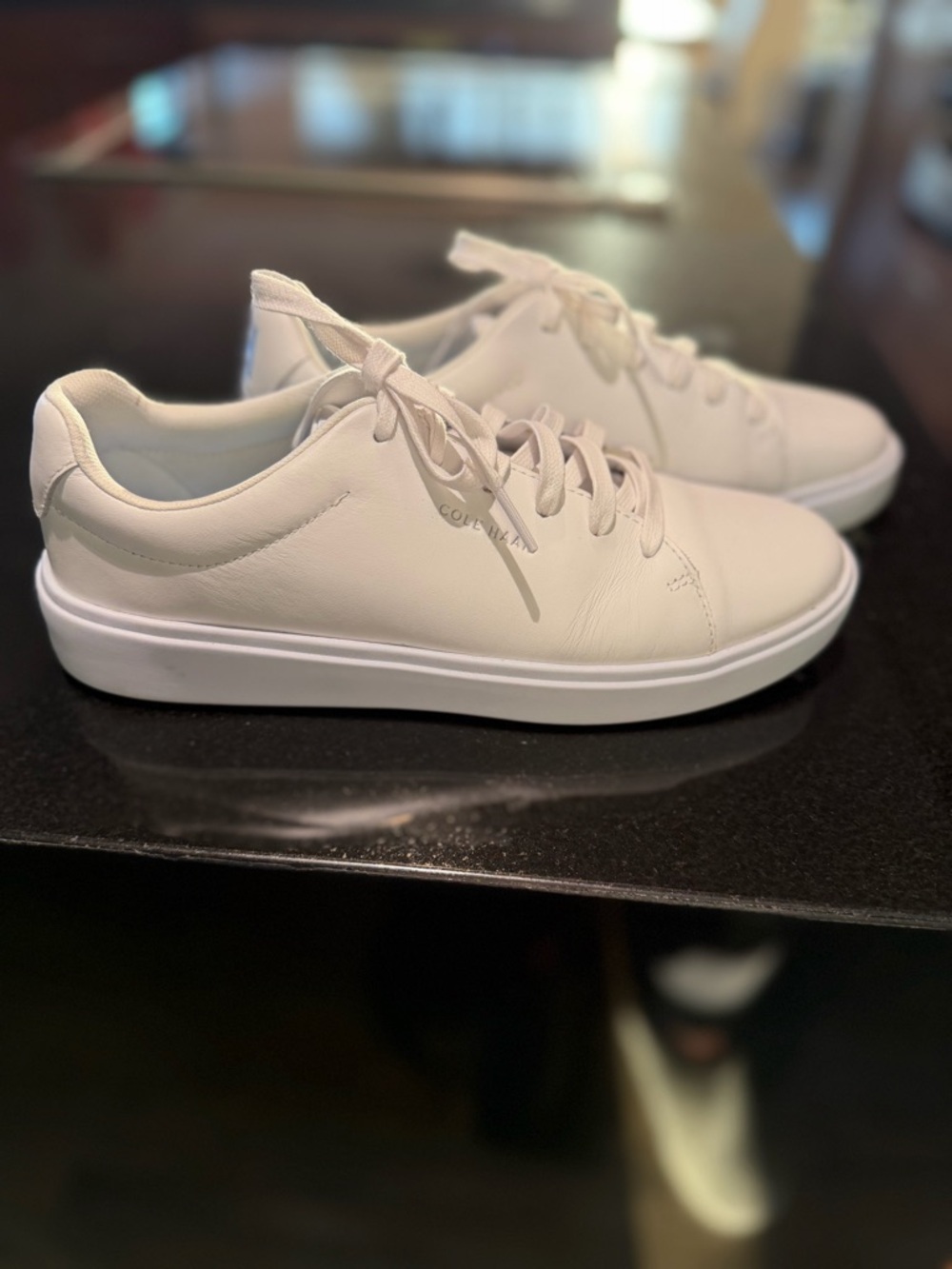 Cole Haan Women's Size 8 White Leather Low-Top Sneakers